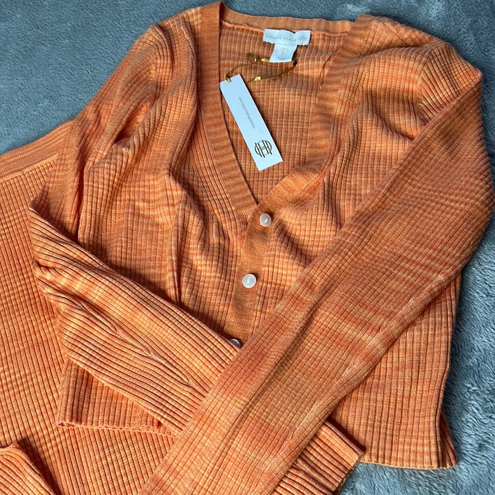 🎉Host Pick🎉 3 Pc Bundle NWT House Of Harlow 1960 Orange Ribbed Set - Picture 3 of 10